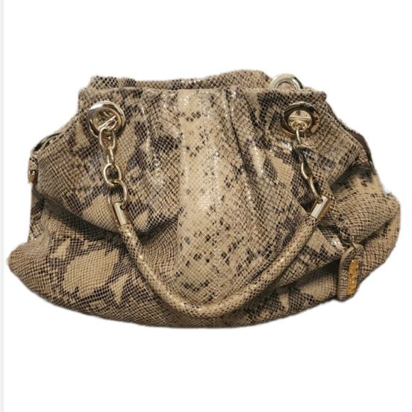 Cynthia Rowley leather snakeskin print bag - Picture 1 of 12